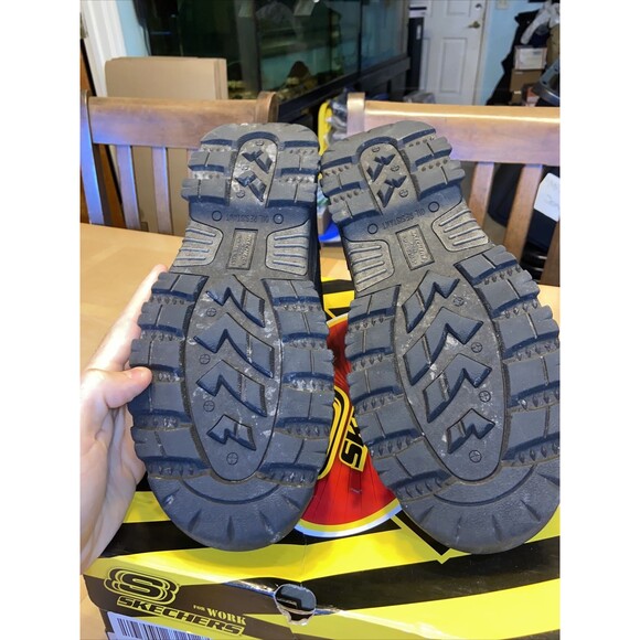 Skechers Men’s Work Boots Size 11 Black Steel Toe Water Resistant Safety Shoes main image 4
